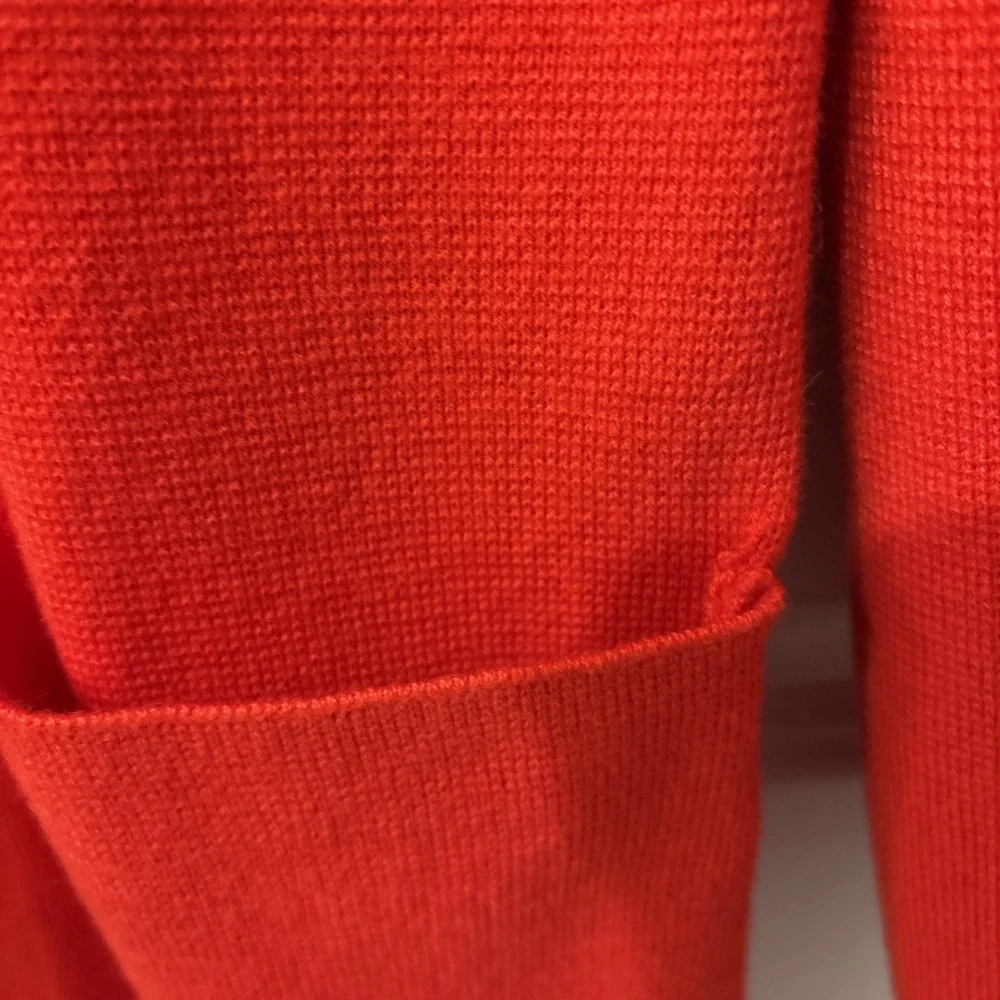 J. Crew Sophie Open Front Sweater Blazer J0244 Red Sz‎ XS Holiday Core Wardrobe